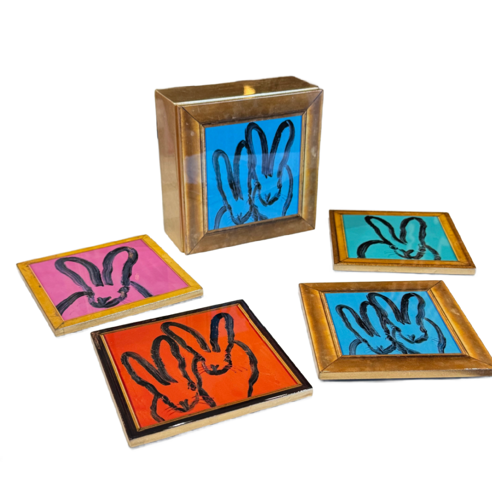 Hunt Slonem | Framed Bunnies Coaster Box