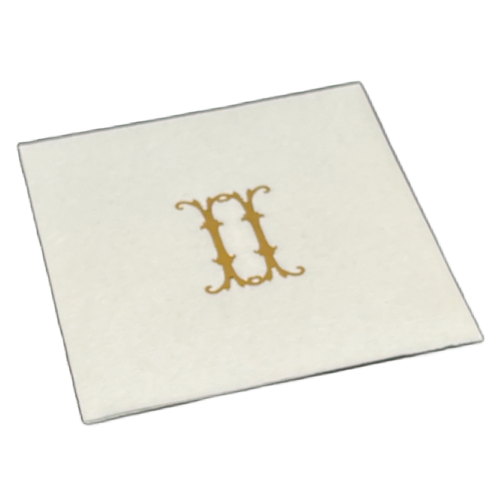 (I) Initial Linun Beverage Napkins - 20 per pack