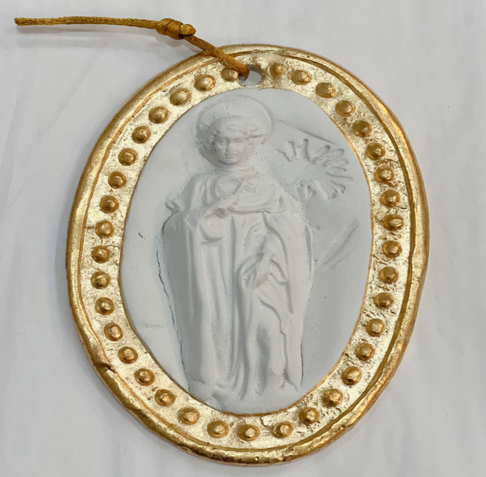 Saint Peregrine Medal w/Gold Edge