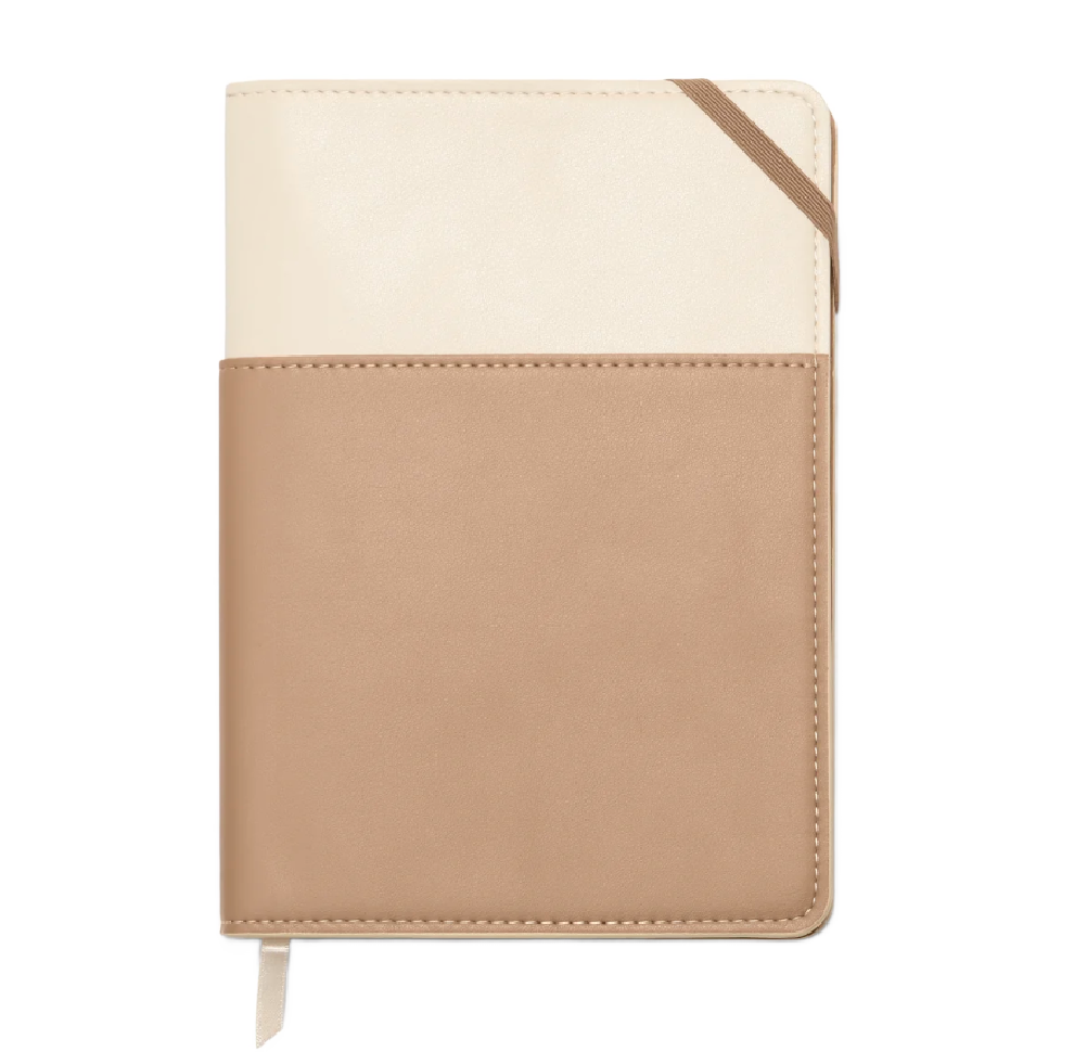 Vegan Leather Pocket Journal - Ivory & Oat