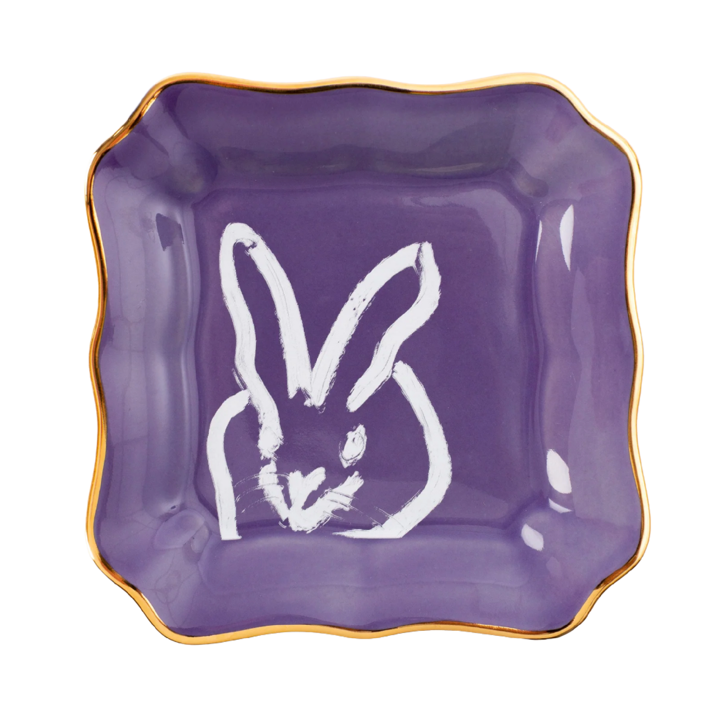 Hunt Slonem | Lilac Bunny Portrait Plate