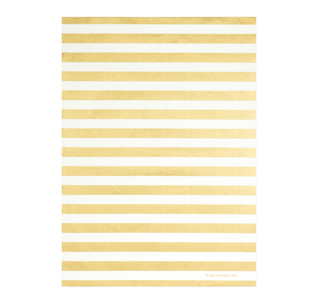 Stripes Cream/Gold Metallic Wrap Sheets