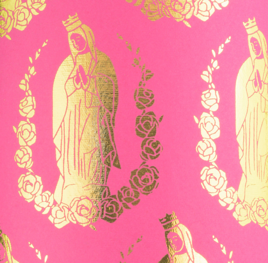 Virgin Mary Magenta/Gold Wrap Sheets