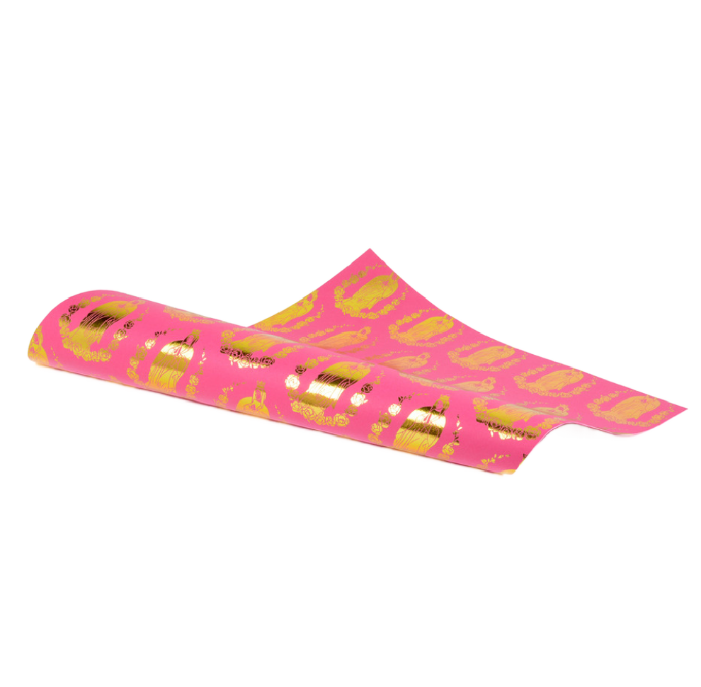 Virgin Mary Magenta/Gold Wrap Sheets