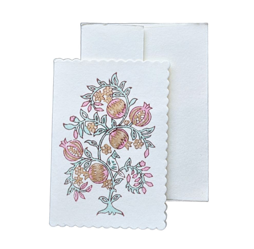 Mint Rose Notecard