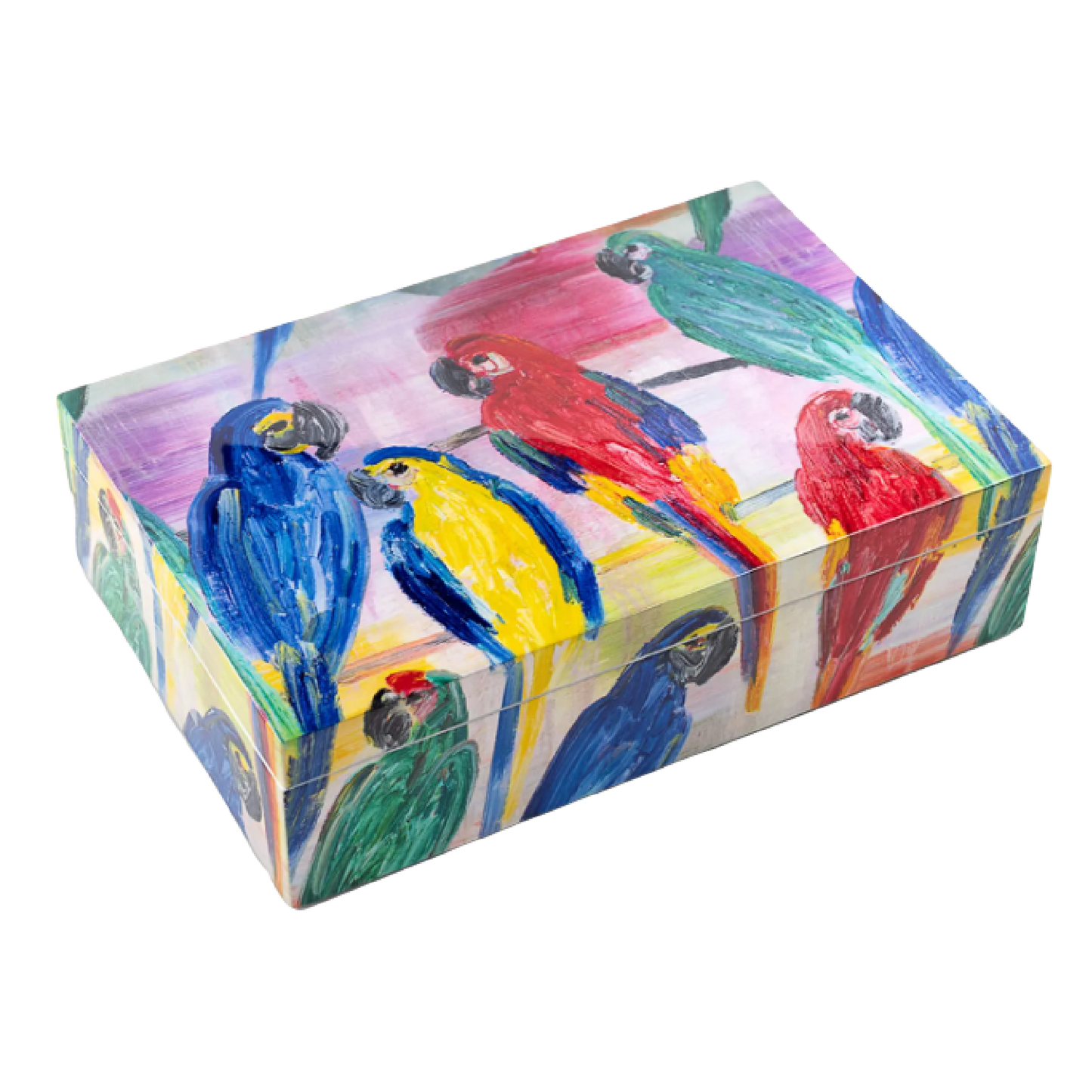 Hunt Slonem | Hunt's Parrot Lacquer Box