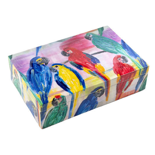 Hunt Slonem | Hunt's Parrot Lacquer Box