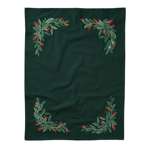 Willowberry Embroidered Tea Towel