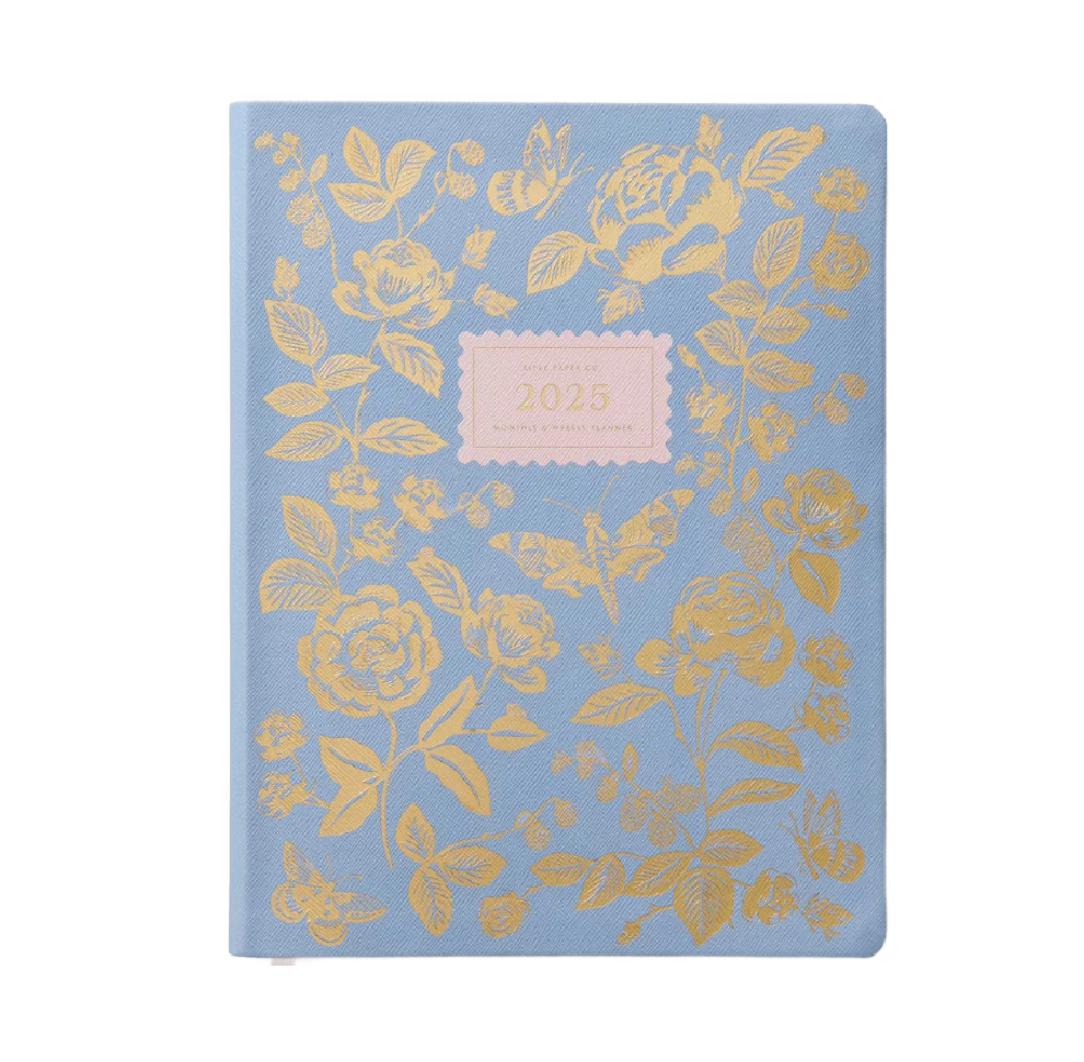 2025 12-Month English Rose Bookbound Planner