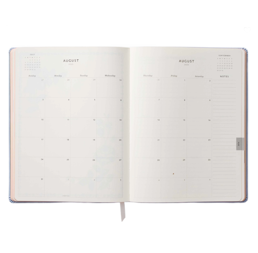 2025 12-Month English Rose Bookbound Planner