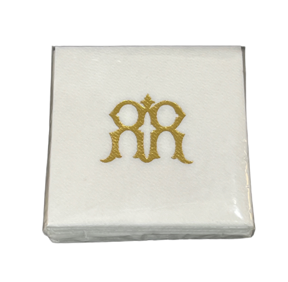 (R) Initial Linun Beverage Napkins - 20 per pack