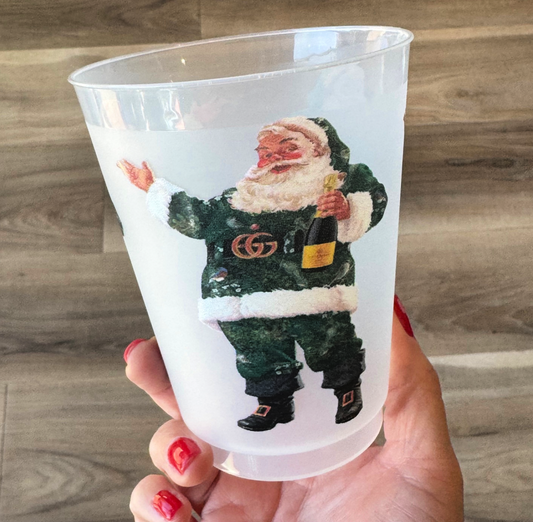 Santa 16oz Full Color Shatterproof Cups