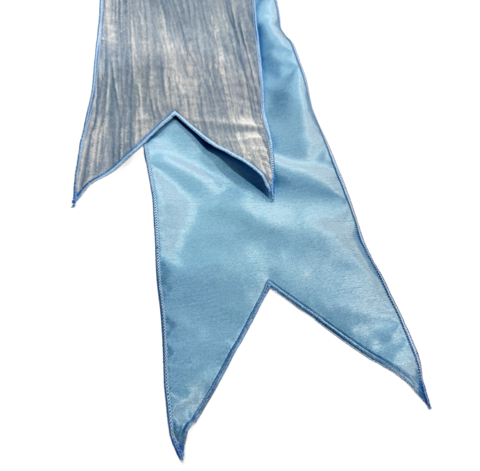 Sky Blue Velvet/Silk Wreath Sash