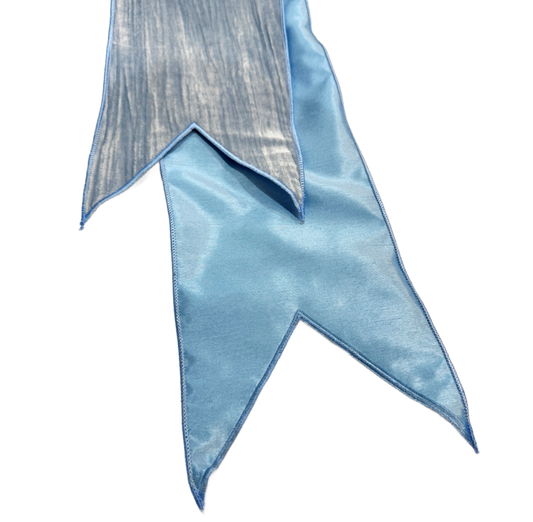 Sky Blue Velvet/Silk Wreath Sash