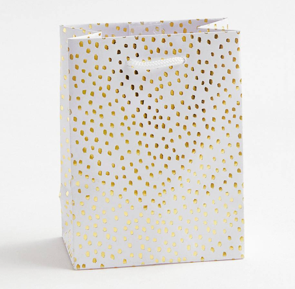 Gold Foil Flurry Small Gift Bag