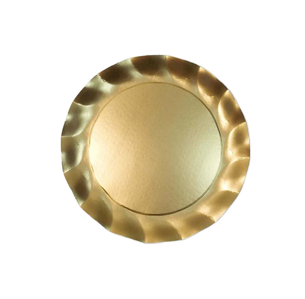 Satin Gold Dinner Paper Plate