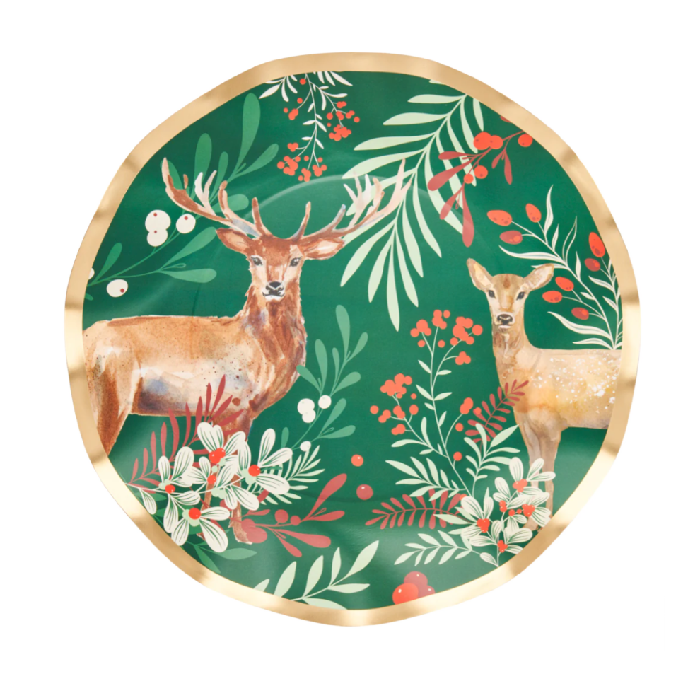 Christmas Forest Salad Paper Plate