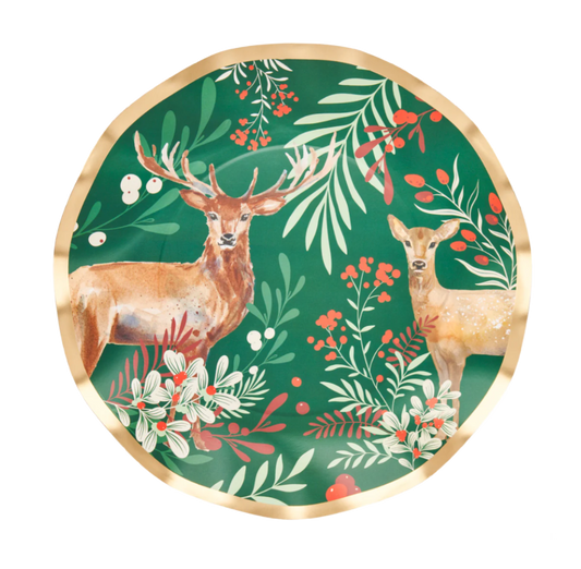 Christmas Forest Salad Paper Plate