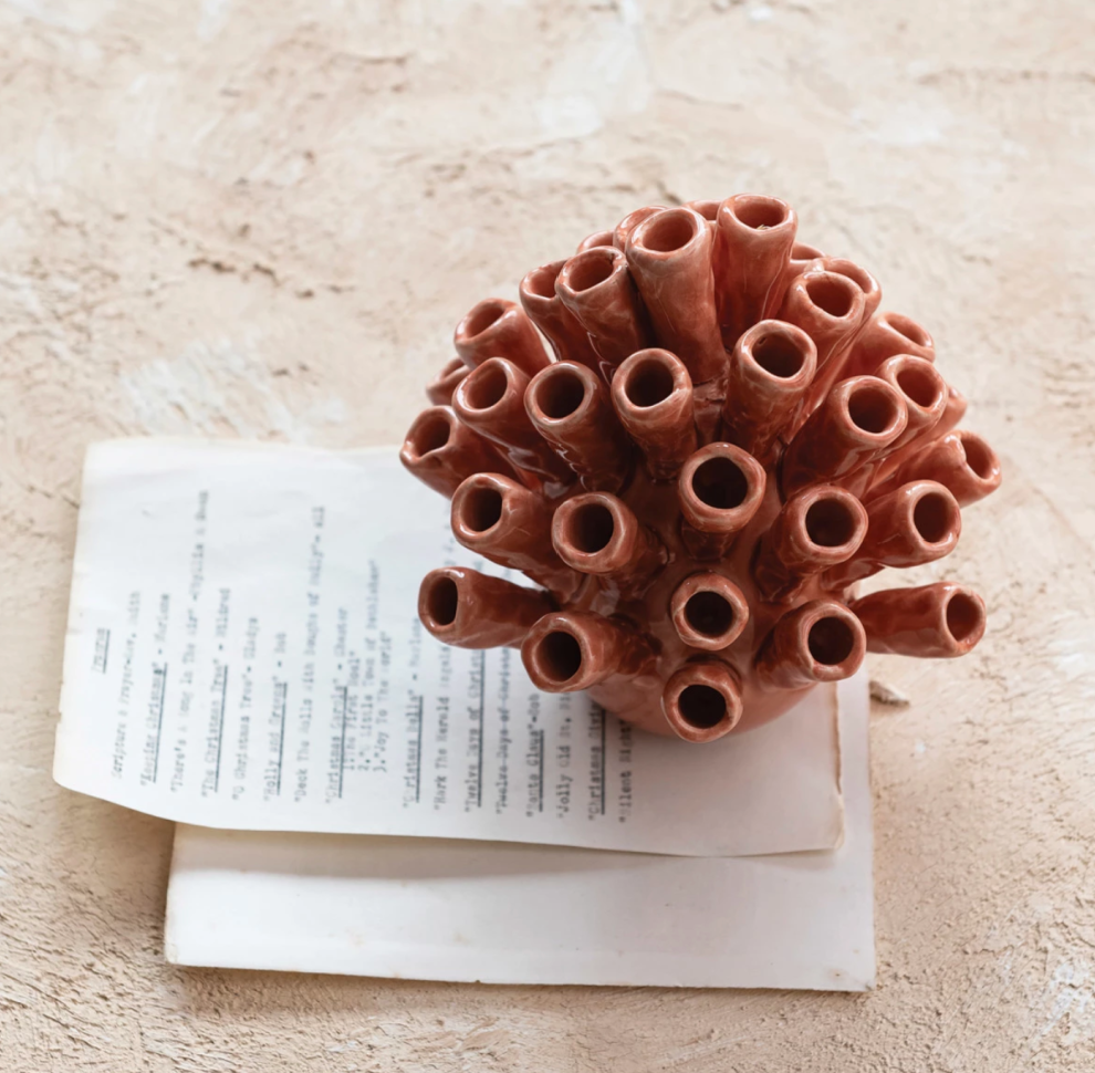 Stoneware Coral Shaped Decor