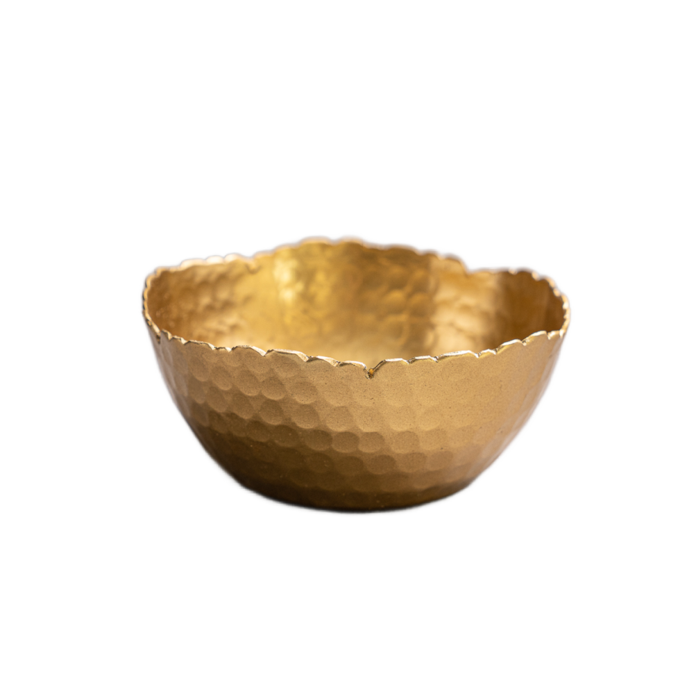 Gilded Hammered Bowl Small