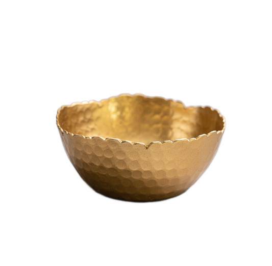 Gilded Hammered Bowl Small