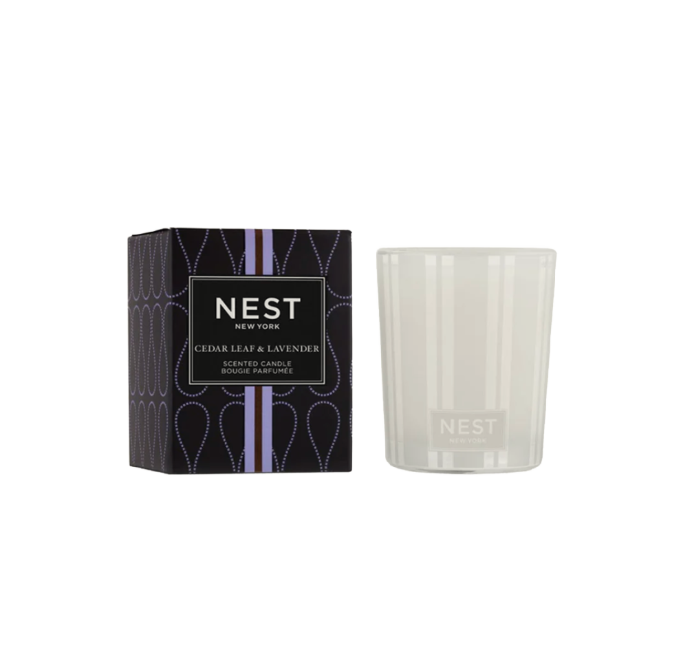 Cedar Leaf & Classic Votive Candle by NEST