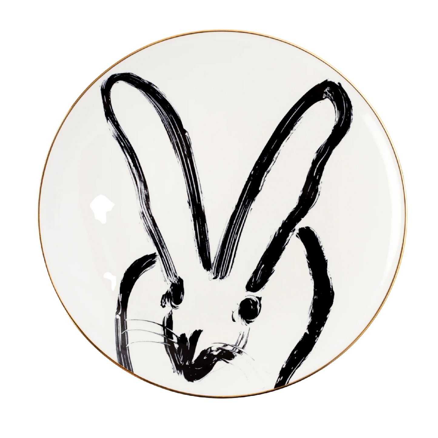 Hunt Slonem | Rabbit Run White Dinner Plate