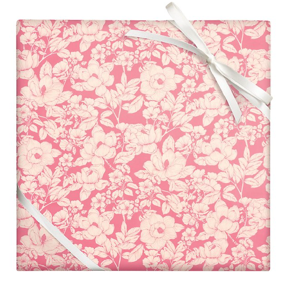 Two Tone Pink Floral Wrapping Paper