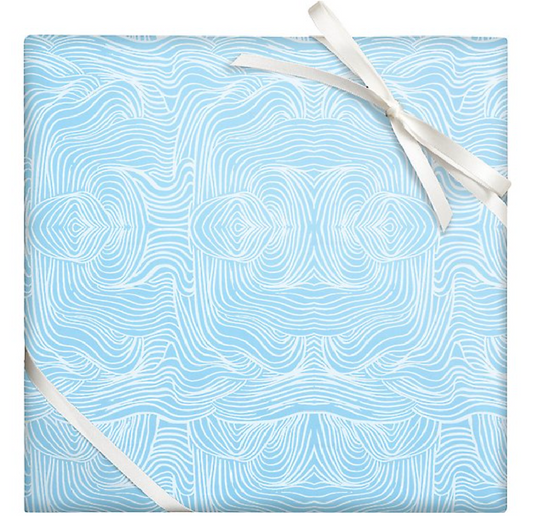 Blue Wave Stone Wrapping Paper