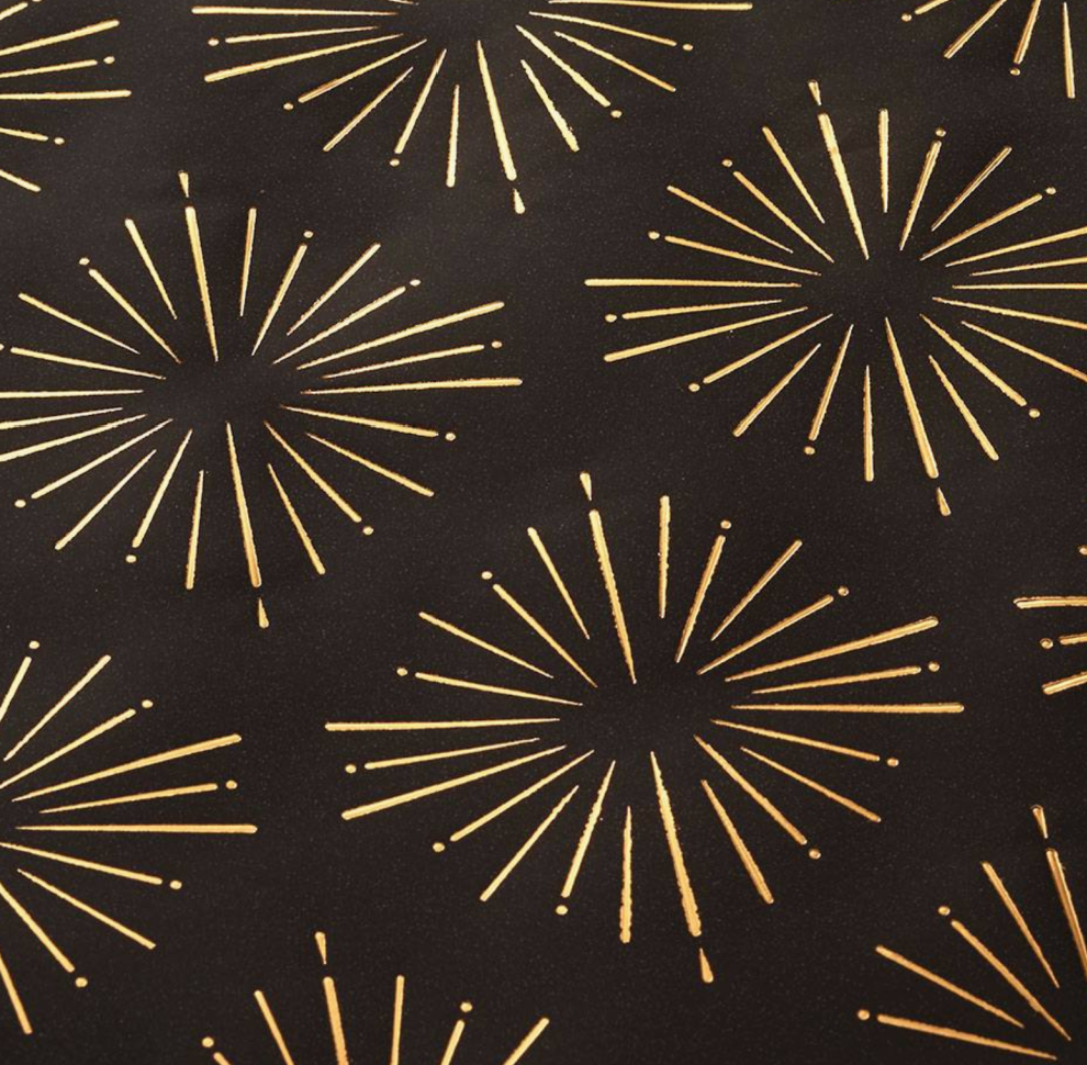 Gold Starburst Wrapping Paper