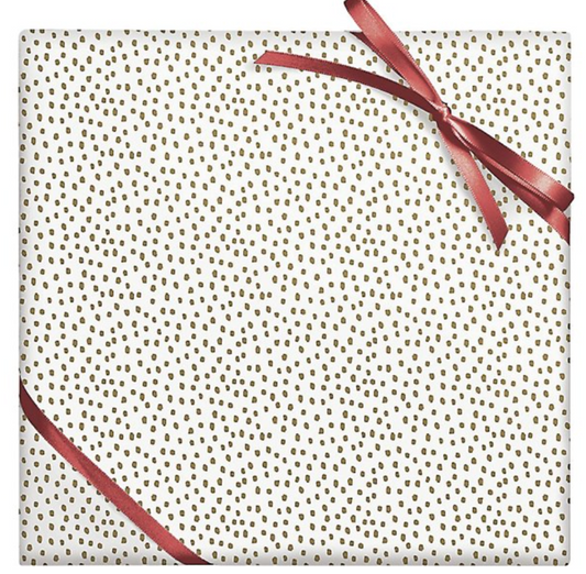 Gold Foil Flurry Stone Wrapping Paper