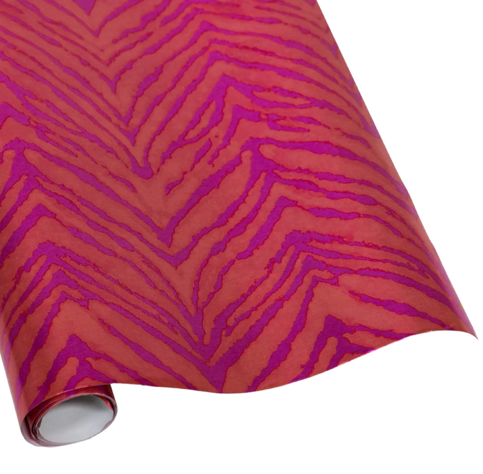 Go Wild Fuchsia/Orange Caspari Wrapping Paper