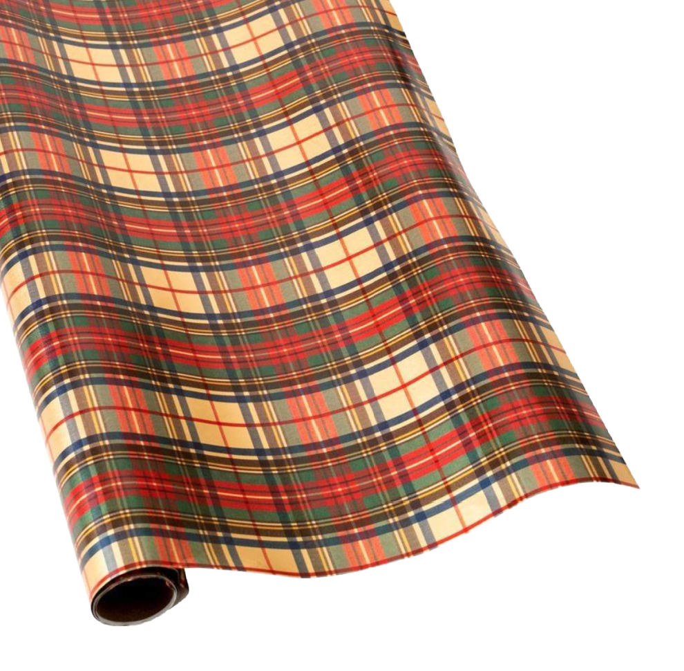 Tartan Gold Foil Wrapping Paper