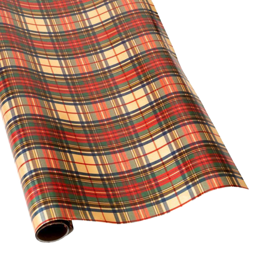 Tartan Gold Foil Wrapping Paper