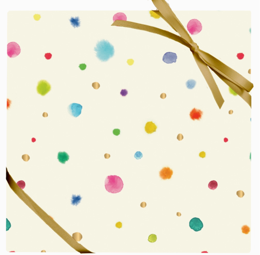 Colorful Watercolor Stone Wrapping Paper