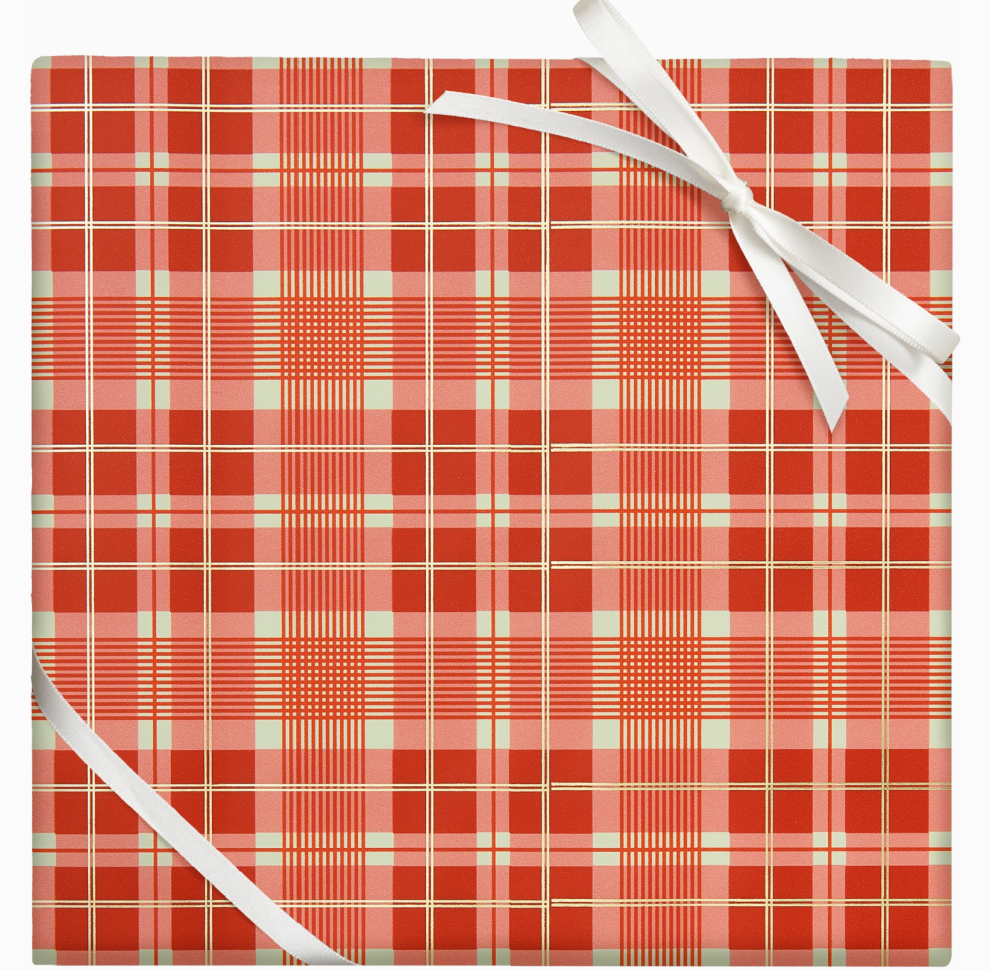 Plaid Stone Wrapping Paper