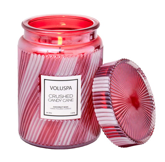 Crushed Candy Cane Voluspa 18oz Large Jar